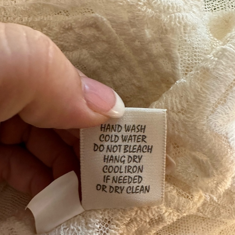 NWT Adiva Ivory Lace Open Kimono Cardigan, Women’s Size Medium - Picture 12 of 13